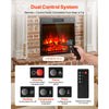 VEVOR Electric Fireplace Insert, 23 inch Recessed and Wall Mounted with Adjustable 3 Flame Brightness Levels & 24h Timer & Remote Control, Indoor Heater w/ Overheat Protection, 5000BTU Black