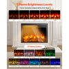 VEVOR Electric Fireplace Insert, 28.5 inch Recessed and Wall Mounted with Adjustable Flame Color Brightness & 8h Timer & Remote Control, Indoor Heater w/ 750W/1500W Dual Heating Modes, 5000BTU Black