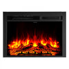 VEVOR Electric Fireplace Insert, 28.5 inch Recessed and Wall Mounted with Adjustable Flame Color Brightness & 8h Timer & Remote Control, Indoor Heater w/ 750W/1500W Dual Heating Modes, 5000BTU Black