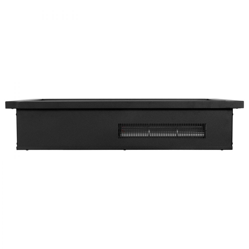 VEVOR Electric Fireplace Insert, 35 inch Recessed and Wall Mounted with Adjustable Flame Color Brightness & 8h Timer & Remote Control, Indoor Heater w/ 750W/1500W Dual Heating Modes, 5000BTU Black