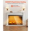 VEVOR Electric Fireplace Insert, 40 inch Recessed and Wall Mounted with Adjustable Flame Color Brightness & 8h Timer & Remote Control, Indoor Heater w/ 750W/1500W Dual Heating Modes, 5000BTU Black