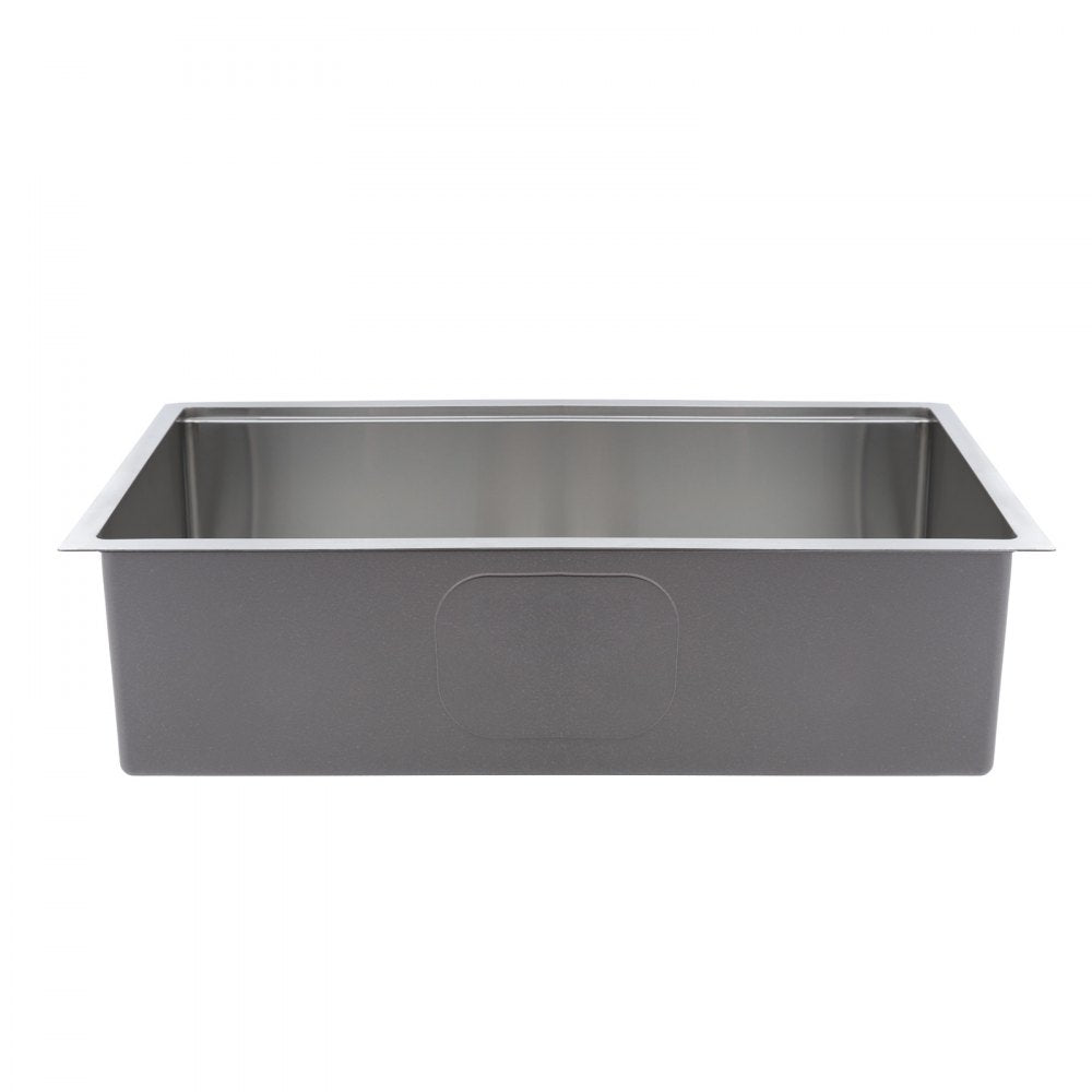 VEVOR 33-inch Kitchen Undermount Single Bowl Sinks, Stainless Steel Drop-In Farmhouse Basin with Ledge & Accessories, Household Dishwasher Sinks for RV, Prep Kitchen, Laundry Room, Bar