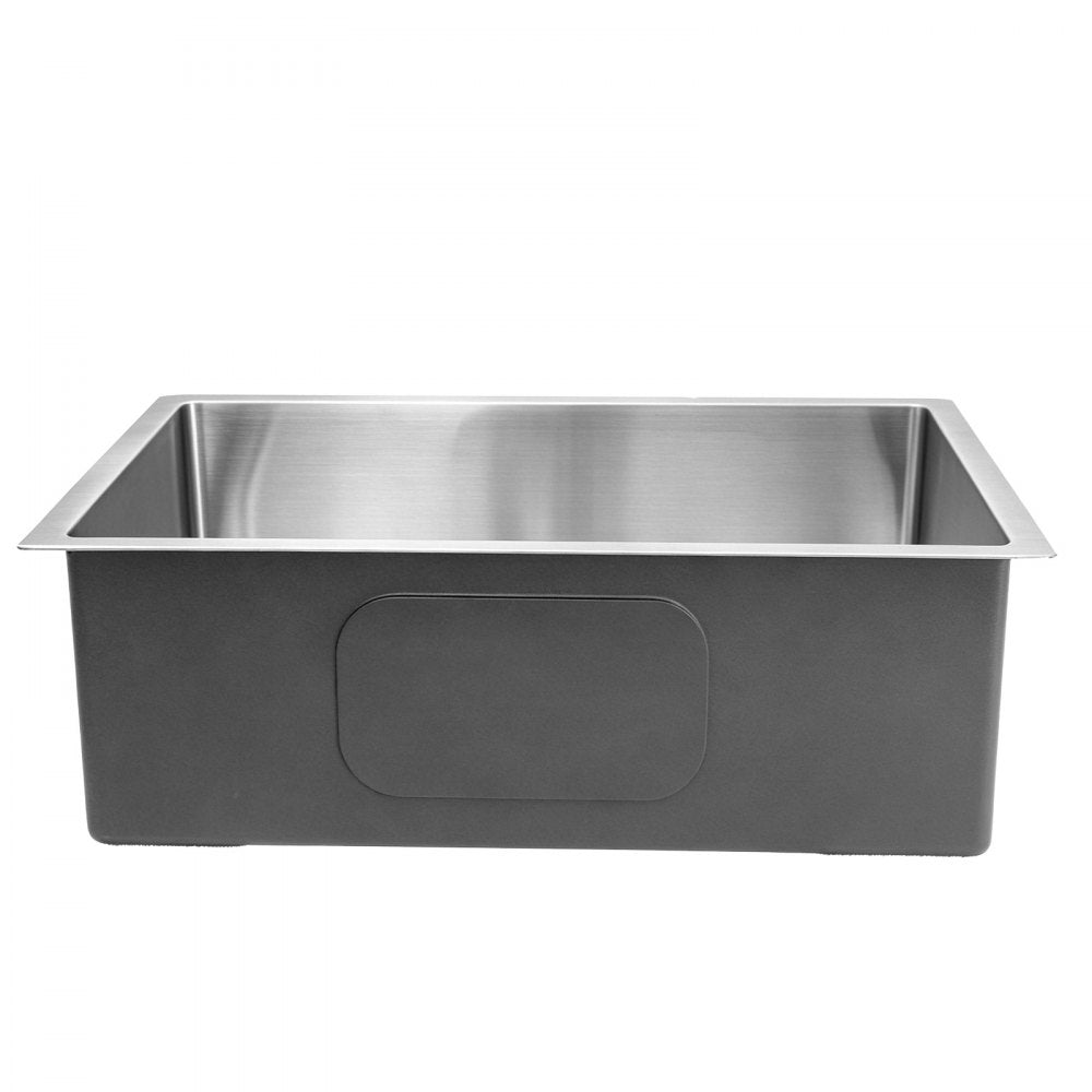 VEVOR 27-inch Kitchen Undermount Single Bowl Sinks, Stainless Steel Drop-In Farmhouse Basin with Accessories, Household Dishwasher Sinks for RV, Prep Kitchen, Laundry Room, Bar