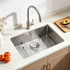 VEVOR 24-inch Kitchen Undermount Single Bowl Sinks, Stainless Steel Drop-In Farmhouse Basin with Accessories, Household Dishwasher Sinks for RV, Prep Kitchen, Laundry Room, Bar
