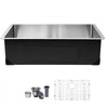 VEVOR 30-inch Kitchen Undermount Single Bowl Sinks, Stainless Steel Drop-In Farmhouse Basin with Accessories, Household Dishwasher Sinks for RV, Prep Kitchen, Laundry Room, Bar
