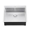 VEVOR 25 inch Kitchen Sink Workstation, 304 Stainless Steel Top Mount Sinks, Drop-In Single Bowl Farmhouse Basin with Accessories, Household Dishwasher Sinks for RV, Prep Kitchen, Laundry Room, Bar