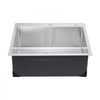 VEVOR 25 inch Kitchen Sink Workstation, 304 Stainless Steel Top Mount Sinks, Drop-In Single Bowl Farmhouse Basin with Accessories, Household Dishwasher Sinks for RV, Prep Kitchen, Laundry Room, Bar