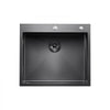 VEVOR 25 inch Kitchen Sink Workstation, 304 Stainless Steel Top Mount Sinks, Drop-In Single Bowl Farmhouse Basin with Accessories, Household Dishwasher Sinks for RV, Prep Kitchen, and Bar (Black)