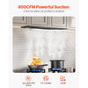 VEVOR Range Hood Insert, 30 Inch Built-in Kitchen Vent Hood, 800CFM  Steel Stove Hood, with Gesture & Touch Control, LED Light, Baffle Filters, 4-Speed Exhaust Fan, Ducted/Ductless Convertible
