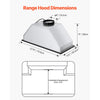 VEVOR Range Hood Insert, 30 Inch Built-in Kitchen Vent Hood, 800CFM  Steel Stove Hood, with Gesture & Touch Control, LED Light, Baffle Filters, 4-Speed Exhaust Fan, Ducted/Ductless Convertible