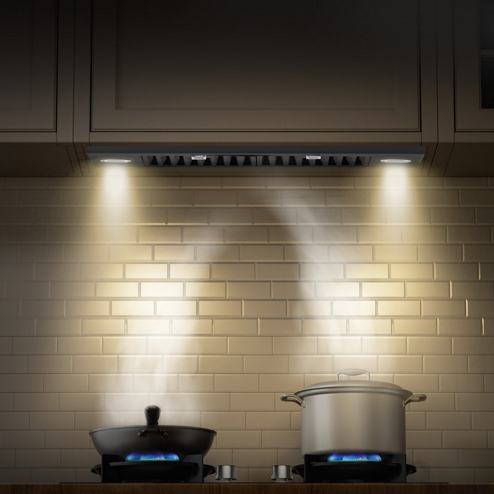 VEVOR Range Hood Insert, 30 Inch Built-in Kitchen Vent Hood, 800CFM  Steel Stove Hood, with Gesture & Touch Control, LED Light, Baffle Filters, 4-Speed Exhaust Fan, Ducted/Ductless Convertible