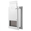 VEVOR Pet Door, 14.25" x 21.1" Metal Frame with Lock and 3-Flap System, Weatherproof Doggy Door, Easy to Install in Interior or Exterior Walls, Pet Door Suitable for Cat Doggie Kitties (White-Large)