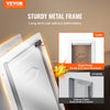 VEVOR Pet Door, 12.28" x 17.13" Metal Frame with Lock and 3-Flap System Weatherproof Doggy Door, Easy to Install in Interior or Exterior Walls, Pet Door Suitable for Cat Doggie Kitties (White-Medium)