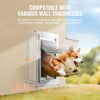VEVOR Pet Door, 12.28" x 17.13" Metal Frame with Lock and 3-Flap System Weatherproof Doggy Door, Easy to Install in Interior or Exterior Walls, Pet Door Suitable for Cat Doggie Kitties (White-Medium)