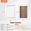 VEVOR Pet Door, 12.28" x 17.13" Metal Frame with Lock and 3-Flap System Weatherproof Doggy Door, Easy to Install in Interior or Exterior Walls, Pet Door Suitable for Cat Doggie Kitties (White-Medium)