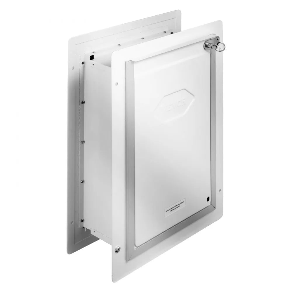 VEVOR Pet Door, 12.28" x 17.13" Metal Frame with Lock and 3-Flap System Weatherproof Doggy Door, Easy to Install in Interior or Exterior Walls, Pet Door Suitable for Cat Doggie Kitties (White-Medium)