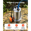 VEVOR Submersible Water Pump 1 HP 4400 GPH Sump Pump with Float Switch, Portable Water Removal, Stainless Steel Material, for Swimming Pool Draining Garden Ponds Hot Tubs Basements, IPX8 Waterproof