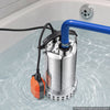 VEVOR Submersible Water Pump 1 HP 4400 GPH Sump Pump with Float Switch, Portable Water Removal, Stainless Steel Material, for Swimming Pool Draining Garden Ponds Hot Tubs Basements, IPX8 Waterproof