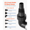 VEVOR 0.68 HP Submersible Sump Pump, 4000 GPH, Stainless Steel Submersible Sewage Dirty Clean Water Pump with Automatic Float Switch, Long Cord, 30 ft Max Lift, for Pools, Garden, Flooded Basement