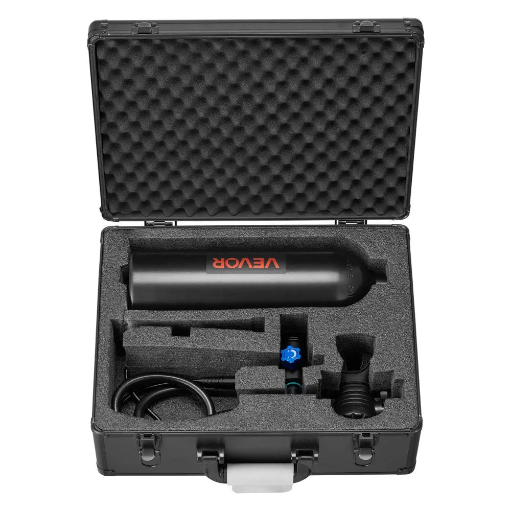 VEVOR Mini Scuba Tank, 1.9L Portable Diving Tank for Underwater Breathing, Reusable Lung Diving Cylinder up to 35 Minutes Dive Time, Emergency Rescue Pony Bottle with Backpack & Case for Snorkeling