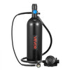 VEVOR Mini Scuba Tank, 1.9L Portable Diving Tank for Underwater Breathing, Reusable Lung Diving Cylinder up to 35 Minutes Dive Time, Emergency Rescue Pony Bottle with Backpack & Case for Snorkeling