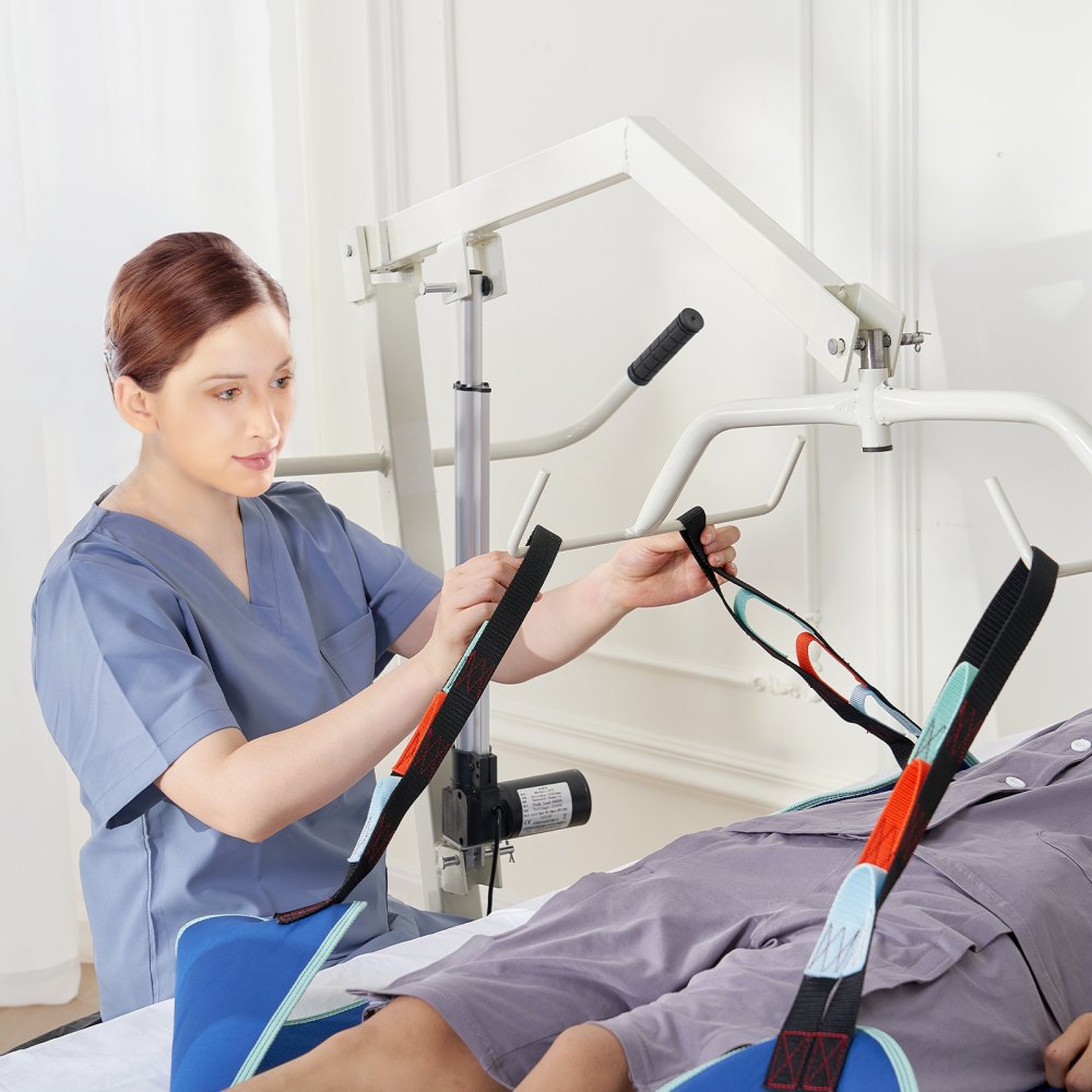 VEVOR Universal Full Body Patient Lift Sling -Small, Patient Lift Medical Sling for Easy Transfer and Bathing, Polyester Patient Aid Transfer Sling for Elderly, Disabled, Bedridden, 600LBS Capacity