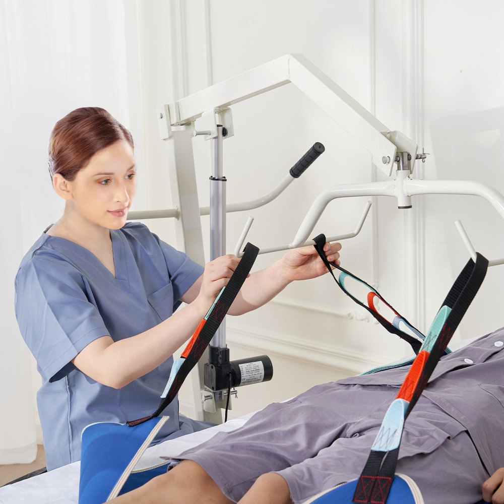 VEVOR Universal Full Body Patient Lift Sling-Extra Large, Patient Lift Medical Sling for Easy Transfer and Bathing, Polyester Patient Aid Transfer Sling for Elderly Disabled Bedridden, 600LBS Capacity