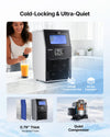 VEVOR Commercial Ice Maker Machine, 80 lbs/24h with 12Lbs Storage, 32 Cubes per Cycle, Stainless Steel Freestanding & Countertop Ice Maker with LED Display & Self-Cleaning, for Home Bar Restaurant