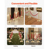 VEVOR Stanchions and Velvet Ropes 4Pcs, Hollow Base with Stainless Steel Post, 3 Red Velvet Ropes and Posts, Crowd Control Barriers Gold Stanchions, Red Carpet Runner Poles for Party Supplies