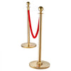 VEVOR Stanchion Post with Velvet Rope, 6-Pack Crowd Control Stanchion with 4PCS 5FT Red Velvet Ropes, Stainless Steel Queue Barrier Line Divider with Fillable Base & Ball Top for Wedding Museum Party