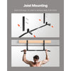 VEVOR Joist Mount Pull Up Bar, Ceiling Mounted Chin Up Bar for Home Gym, Multi-Grip Pull Ups, 42 in Width Multifunctional Training Station, Heavy Duty Steel Upper Body Workout Bars, 440 lbs Capacity