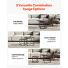 VEVOR Nesting Coffee Table Set of 2, 23.6 in Round Coffee Table, Nesting Tables for Small Place, End Side Tables Night Stand with Metal Frame, for Living Room, Bedroom, Office (Vintage Brown & Black)
