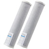 VEVOR Whole House Water Filter Replacement Cartridge, 4.5" x 20" CTO Carbon Block, Replacement Filter for 3-Stage Whole Home Water Filtration System, Reduce Chlorine, Bad Taste, Odor, 2 Pack