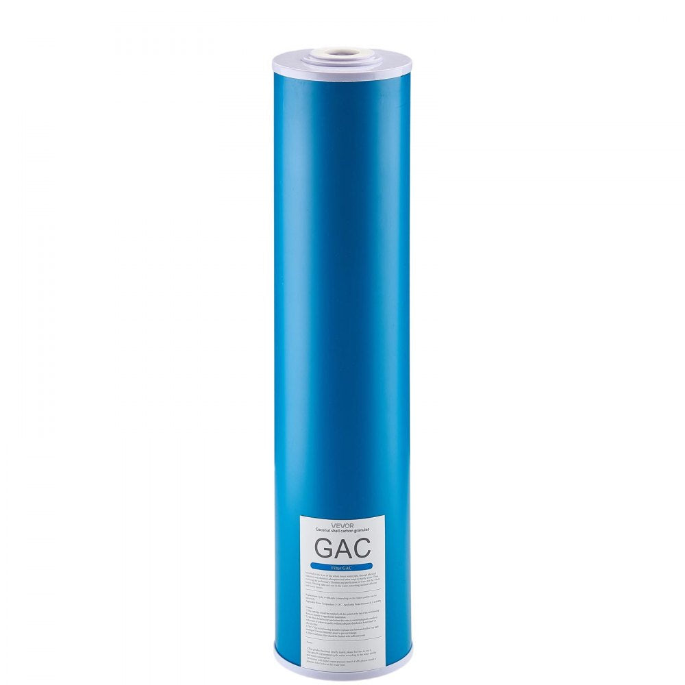 VEVOR Whole House Water Filter Replacement Cartridge, 4.5" x 20" GAC Activated Carbon, Replacement Filter for Whole Home Water Filtration System, Reduce Chlorine, Chemicals, VOCs, Taste, Odor