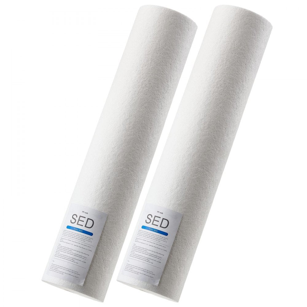 VEVOR Whole House Water Filter Replacement Cartridge, 4.5" x 20" Polypropylene Sediment Filter for 3-Stage Whole Home Water Filtration System, Reduce Sand, Rust, Chlorine, Bad Taste, Odor