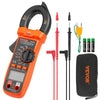 VEVOR Digital Clamp Meter, T-RMS 6000 Counts, 600A Multimeter for Current, Voltage, Resistance, Diodes & Continuity Testing, Data Hold Function, NCV Feature for Domestic & Railway Maintenance