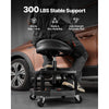 VEVOR Rolling Shop Stool, Pneumatic Garage Seat/Work Stool with 300 lbs Capacity, Adjustable Height Roller Creeper Seat, 360° Swivel Padded Workshop Stool with Casters, for Garage, Shop & Auto Repair