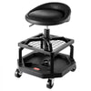 VEVOR Rolling Shop Stool, Pneumatic Garage Seat/Work Stool with 300 lbs Capacity, Adjustable Height Roller Creeper Seat, 360° Swivel Padded Workshop Stool with Casters, for Garage, Shop & Auto Repair