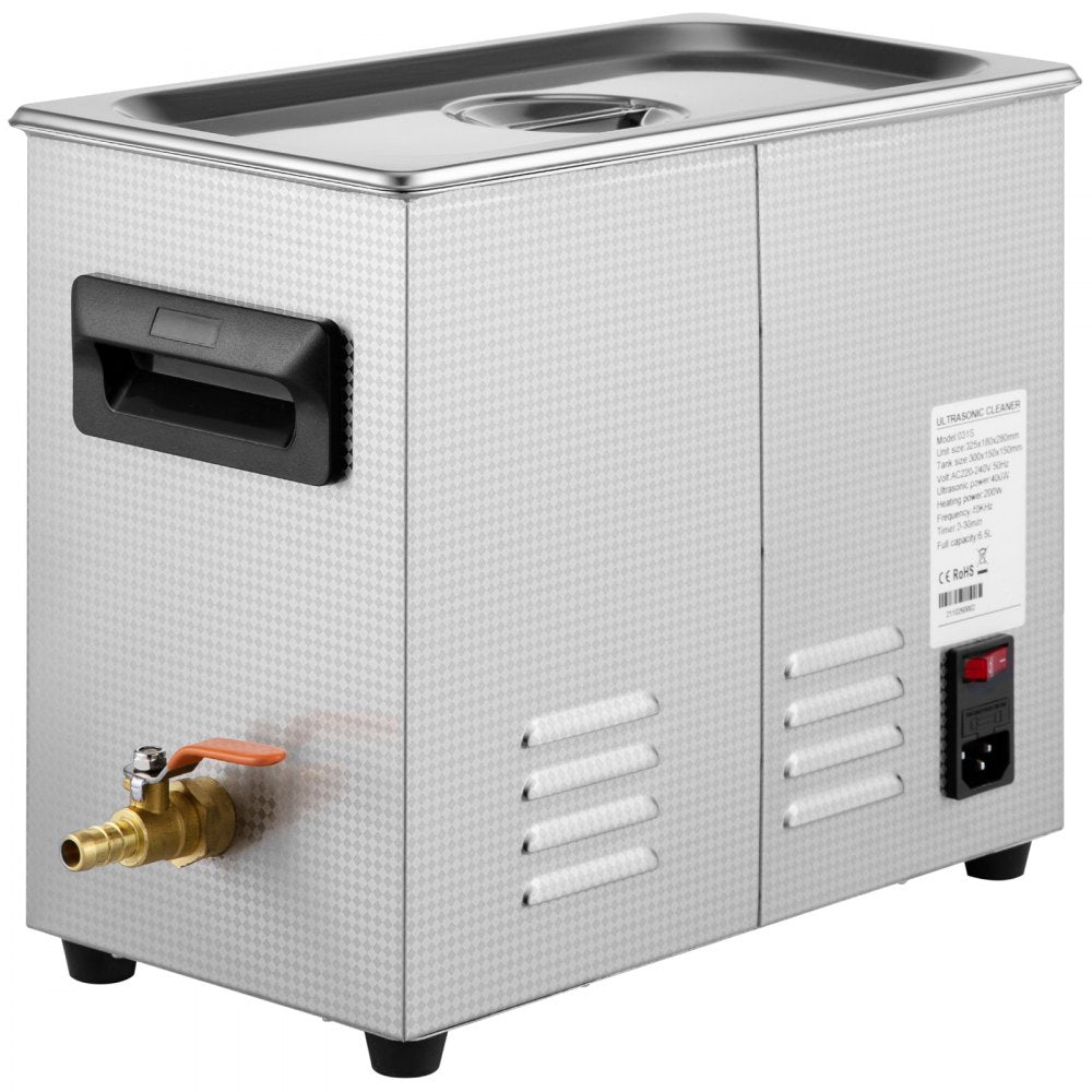 6L Upgraded Ultrasonic Cleaner (400W Heater,180W Ultrasonic) Professional Digital Lab Ultrasonic Parts Cleaner with Heater Timer for Jewelry Glasses Instruments Cleaning