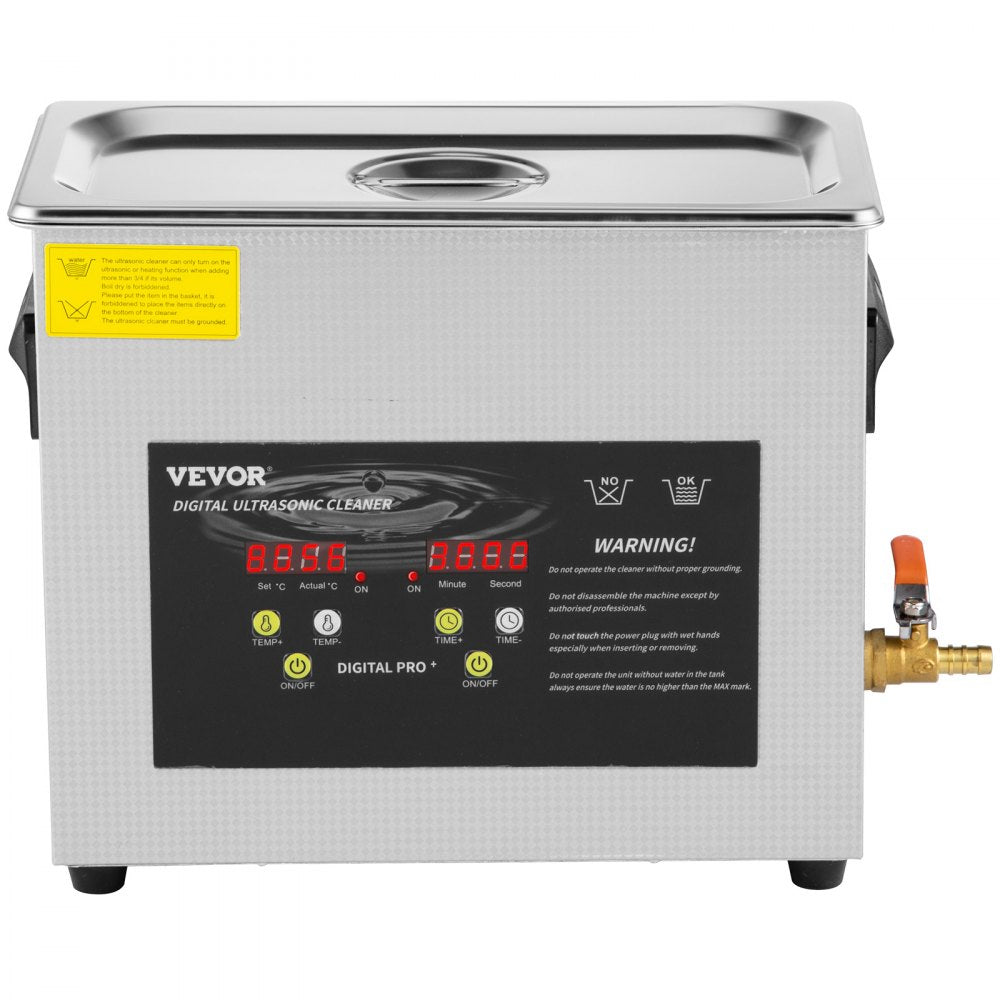 6L Upgraded Ultrasonic Cleaner (400W Heater,180W Ultrasonic) Professional Digital Lab Ultrasonic Parts Cleaner with Heater Timer for Jewelry Glasses Instruments Cleaning