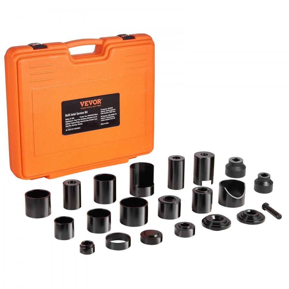 VEVOR Ball Joint Press Kit, 23 pcsTool Kit, C-press Ball joint Remove and Install Tools, for Most 2WD and 4WD Cars, Heavy Duty Ball Joint Repair Kit for Automotive Repairing