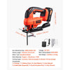 VEVOR Cordless Jig Saw, 20 V Brushless Motor, 3500 SPM Blade Speed, Cordless Jigsaw with 6 pcs Blades, LED Light, 6 Variable Speed, 0- 45° Bevel Cuts, 4 Orbital Settings, for Wood and Metal Cutting