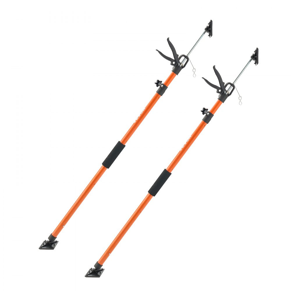 VEVOR Cabinet Jack Support Pole, 2-Pack, 45.7-114.2 Inch Steel Telescopic Quick Support Rod, Adjustable 3rd Hand System up to 154 lbs Capacity for Installing Cabinets, Lifting Drywall, Cargo Bars