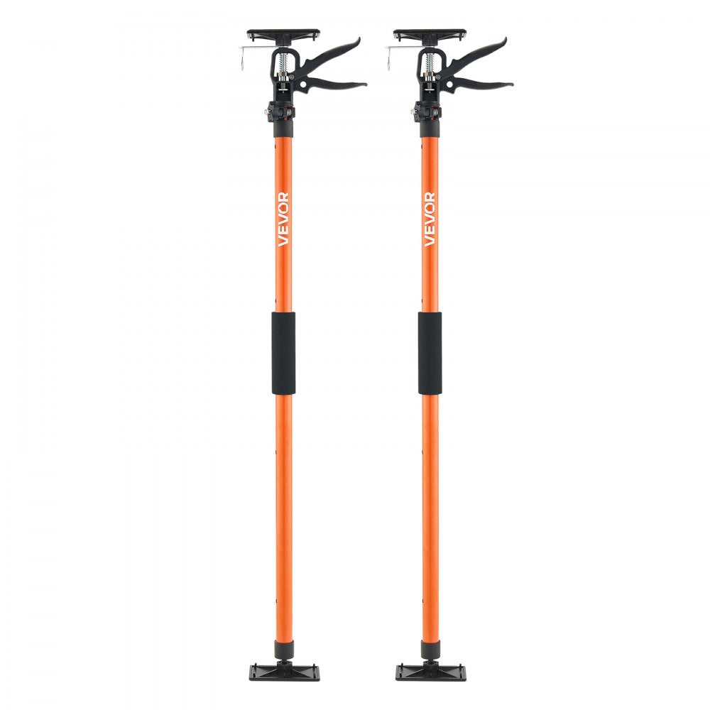 VEVOR Cabinet Jack Support Pole, 2-Pack, 45.7-114.2 Inch Steel Telescopic Quick Support Rod, Adjustable 3rd Hand System up to 154 lbs Capacity for Installing Cabinets, Lifting Drywall, Cargo Bars