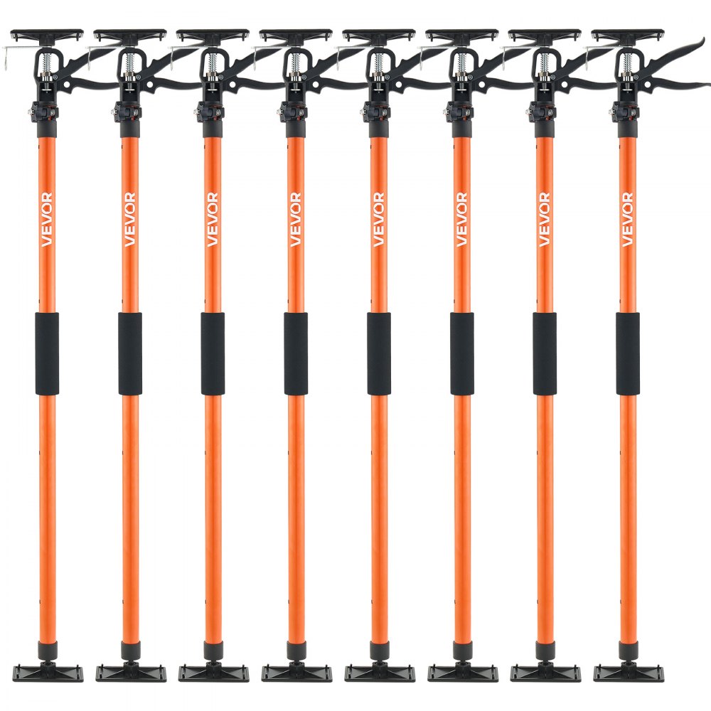 VEVOR Cabinet Jack Support Pole, 8-Pack, 45.7-114.2 Inch Steel Telescopic Quick Support Rod, Adjustable 3rd Hand System up to 154 lbs Capacity for Installing Cabinets, Lifting Drywall, Cargo Bars