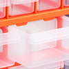 VEVOR 18-Drawer Storage Organizer, Plastic, Drawer Storage Cabinet for Garage Organization, Stackable Small Parts Organizer, Wall-Mounted Toolbox, for Hardware, Beads, Screws, Crafts, Building Bricks