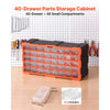VEVOR 40-Drawer Storage Organizer, Plastic, Drawer Storage Cabinet for Garage Organization, Stackable Small Parts Organizer, Wall-Mounted Toolbox, for Hardware, Beads, Screws, Crafts, Building Bricks