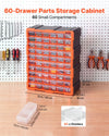 VEVOR 60-Drawer Storage Organizer, Plastic, Drawer Storage Cabinet for Garage Organization, Stackable Small Parts Organizer, Wall-Mounted Toolbox, for Hardware, Beads, Screws, Crafts, Building Bricks
