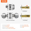 VEVOR Door Knob and Deadbolt Set, Satin Nickel Entry Door Knob and Single Cylinder Deadbolt Combo Pack, Fit for 1-3/8" to 1-3/4" Door Thickness, Door Lockset with Deadbolt for Entrance and Front Door
