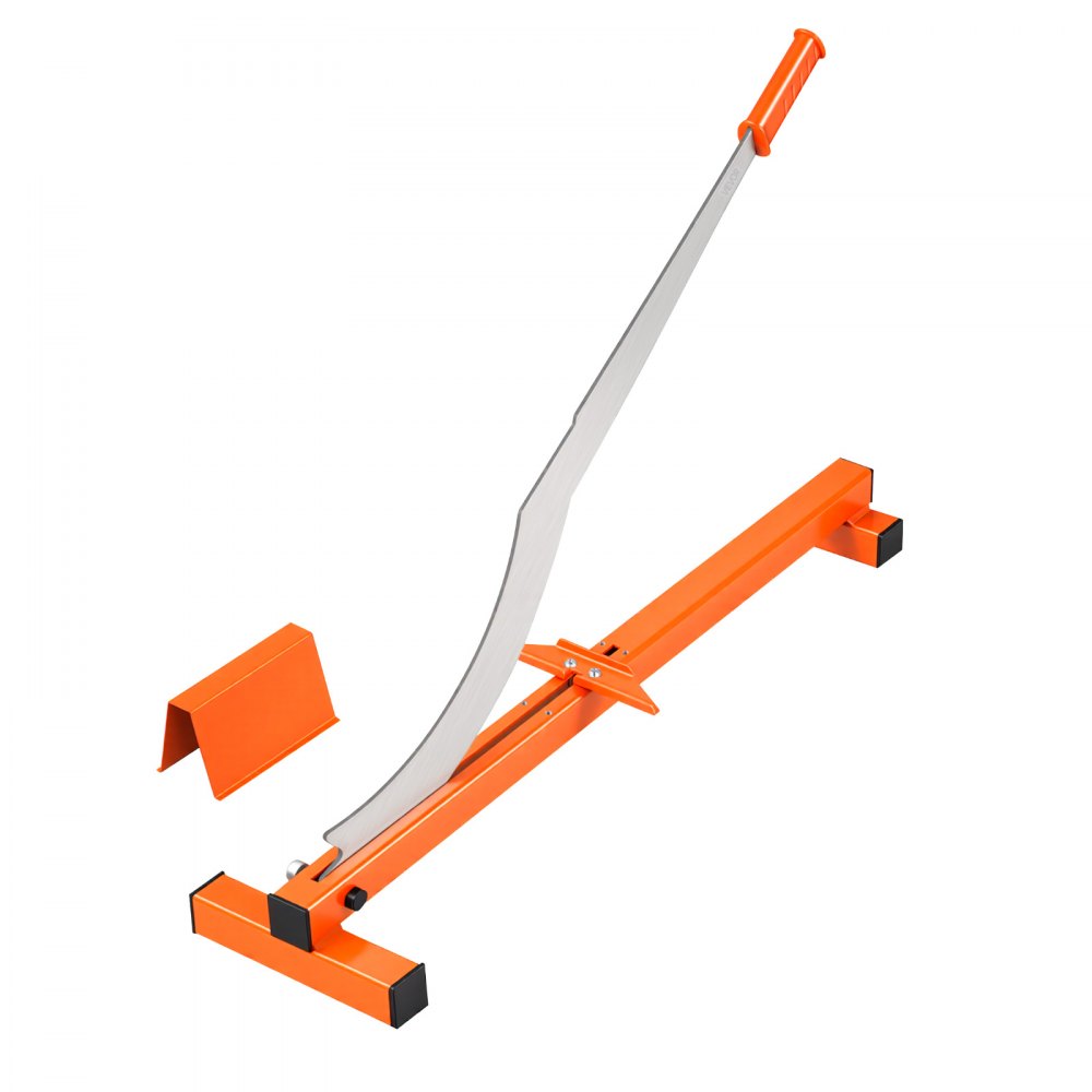 VEVOR 12 inch Vinyl Floor Cutter, 10mm Thick Laminate Flooring Cutter with Cutting Angle Guide, Rubber Handle, Honing Stone, D2 Steel Blade for Cutting Laminate, Vinyl, Home Renovation